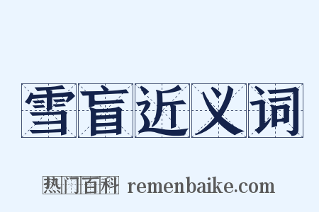 雪盲近义词是什么意思的图片